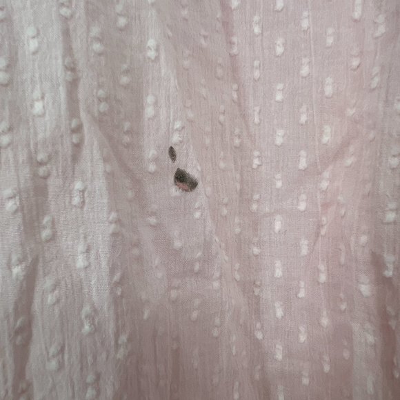 Court & Rowe Women's Clip Dot Cotton Button-Up Shirt Chambray Pink Large NWOT - Picture 6 of 9